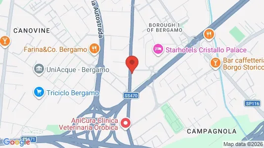 Apartments for rent i Bergamo - kort over placeringen
