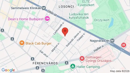 Apartments for rent i Budapest Ferencváros - kort over placeringen