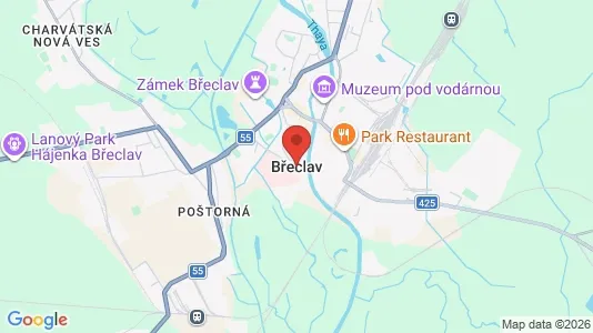 Apartments for rent i Břeclav - kort over placeringen