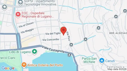 Apartments for rent i Lugano - kort over placeringen