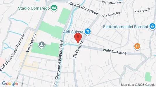 Apartments for rent i Lugano - kort over placeringen