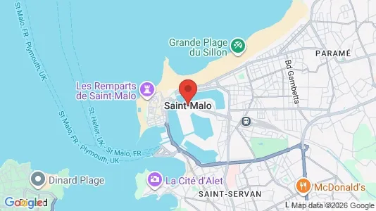 Apartments for rent i Saint-Malo - kort over placeringen