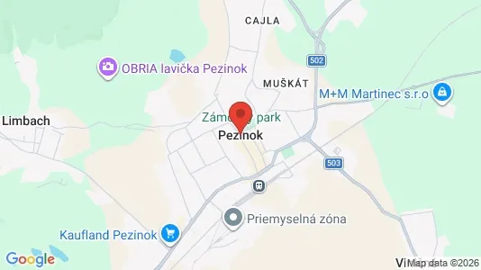 Apartments for rent i Pezinok - kort over placeringen