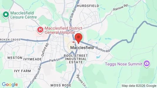 Houses for rent i Macclesfield - Cheshire - kort over placeringen