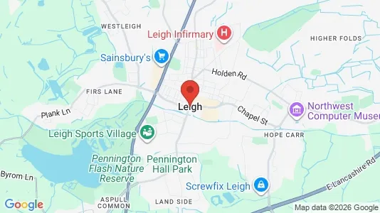 Houses for rent i Leigh - Lancashire - kort over placeringen