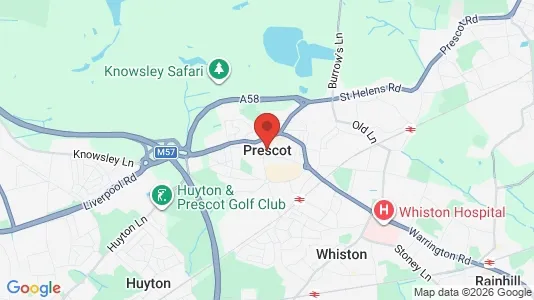 Apartments for rent i Prescot - Merseyside - kort over placeringen