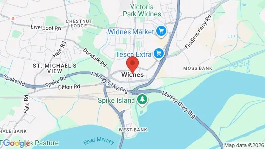 Apartments for rent i Widnes - Cheshire - kort over placeringen