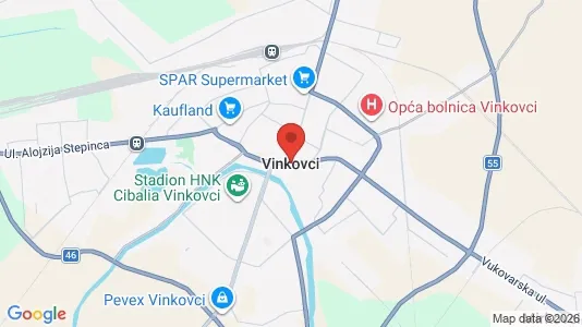 Houses for rent i Vinkovci - kort over placeringen