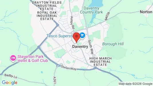 Apartments for rent i Daventry - Northamptonshire - kort over placeringen