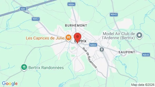 Houses for rent i Bertrix - kort over placeringen
