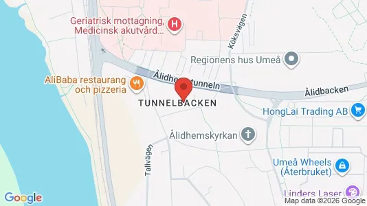 Apartments for rent i Umeå - kort over placeringen
