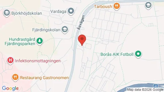 Rooms for rent i Borås - kort over placeringen