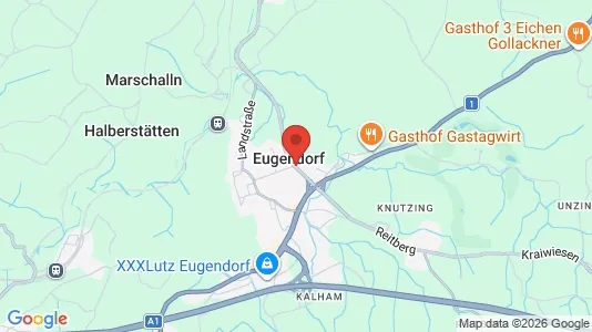 Apartments for rent i Eugendorf - kort over placeringen