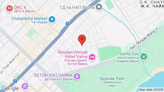 Apartments for rent i Varna Primorski - kort over placeringen