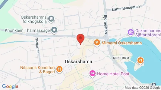 Apartments for rent i Oskarshamn - kort over placeringen