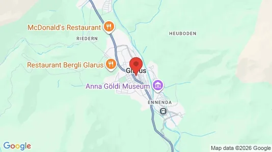 Apartments for rent i Glarus - kort over placeringen