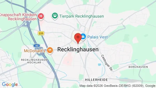 Apartments for rent i Recklinghausen - kort over placeringen