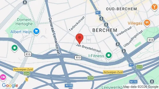 Apartments for rent i Antwerp Berchem - kort over placeringen