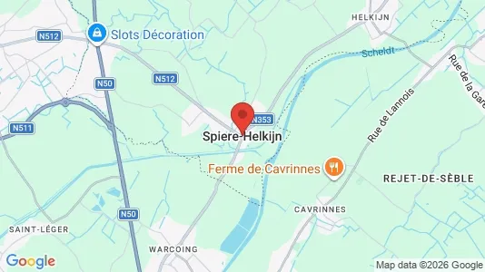 Houses for rent i Spiere-Helkijn - kort over placeringen