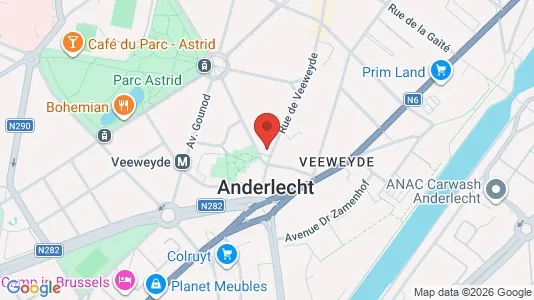Apartments for rent i Brussels Anderlecht - kort over placeringen