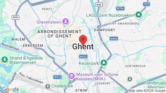 Houses for rent i Stad Gent - kort over placeringen