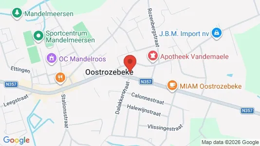 Apartments for rent i Oostrozebeke - kort over placeringen