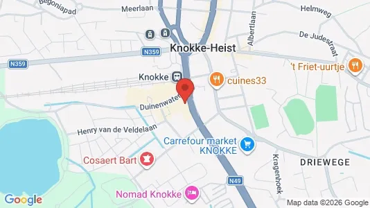 Apartments for rent i Knokke-Heist - kort over placeringen