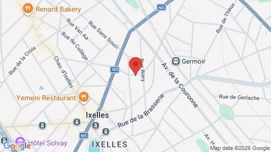 Apartments for rent i Brussels Elsene - kort over placeringen