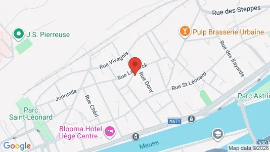 Apartments for rent i Luik - kort over placeringen