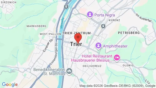 Apartments for rent i Trier - kort over placeringen