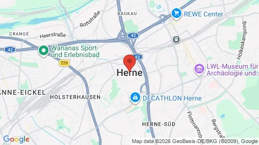 Apartments for rent i Herne - kort over placeringen