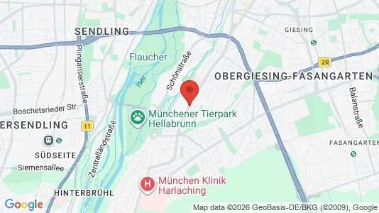 Apartments for rent i Munich Untergiesing-Harlaching - kort over placeringen