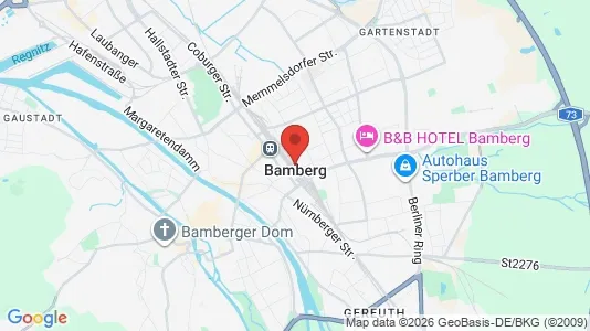 Apartments for rent i Bamberg - kort over placeringen