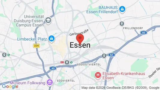 Apartments for rent i Essen - kort over placeringen