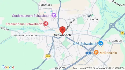 Apartments for rent i Schwabach - kort over placeringen