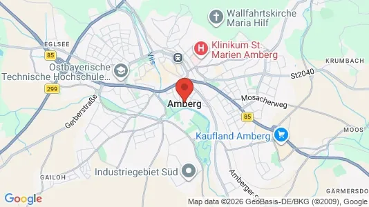 Apartments for rent i Amberg - kort over placeringen