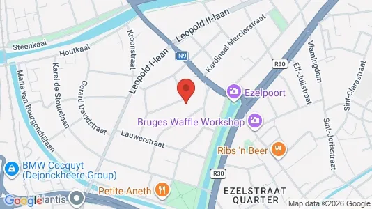 Apartments for rent i Brugge - kort over placeringen