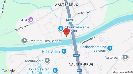 Apartments for rent i Aalter - kort over placeringen