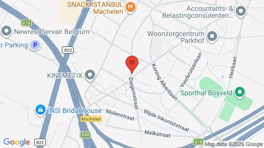 Apartments for rent i Machelen - kort over placeringen