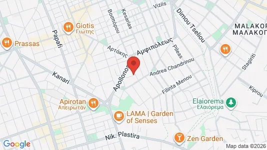 Apartments for rent i Thessaloniki - kort over placeringen