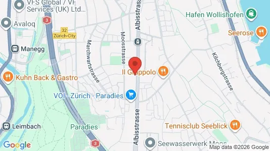 Apartments for rent i Zürich District 2 - kort over placeringen