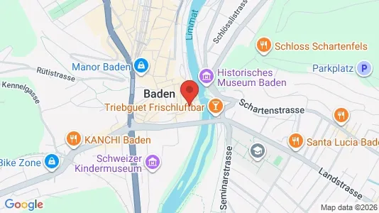 Apartments for rent i Baden - kort over placeringen