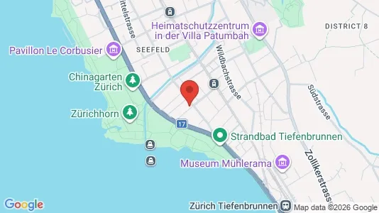 Apartments for rent i Zürich Distrikt 8 - kort over placeringen