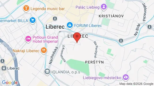 Apartments for rent i Liberec - kort over placeringen