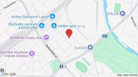 Apartments for rent i Ostrava-město - kort over placeringen