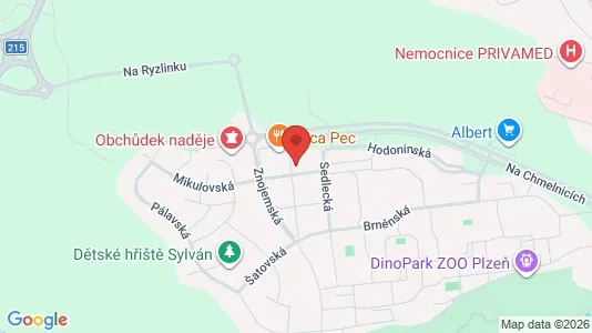 Apartments for rent i Plzeň-město - kort over placeringen