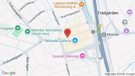 Apartments for rent i Mölndal - kort over placeringen