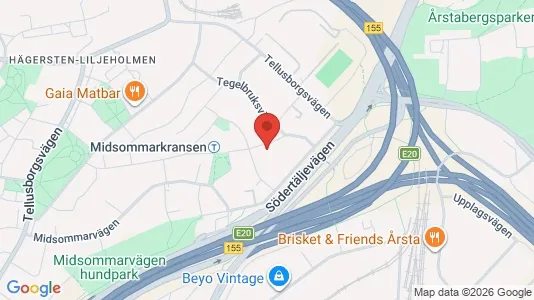 Apartments for rent i Stockholm South - kort over placeringen