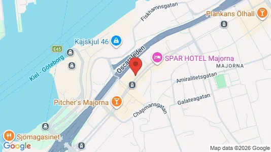 Apartments for rent i Majorna-Linné - kort over placeringen