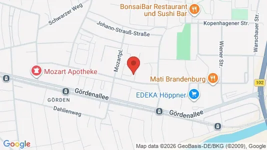 Apartments for rent i Brandenburg an der Havel - kort over placeringen